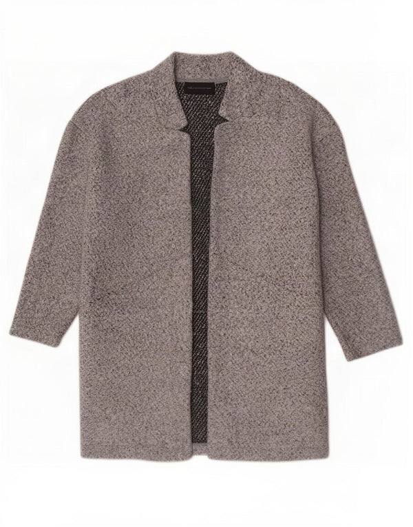 Marks & Spencer Offener Damenmantel UK 12 Mittelgraues Polyester