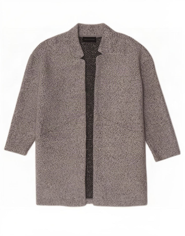 Marks & Spencer Offener Damenmantel UK 12 Mittelgraues Polyester