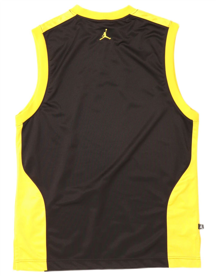 Jordan Herren-Weste, mittelgroß, schwarzes Farbblock-Polyester