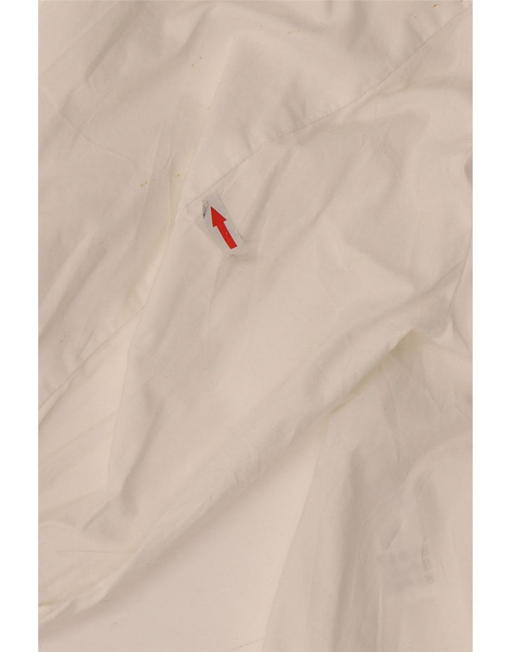 Zara Damen Crop Shirt Bluse UK 12 Mittelweiße Baumwolle