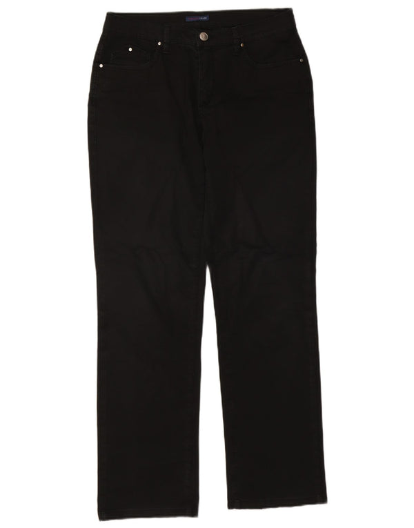Trussardi Womens Straight Casual Trousers IT 44 Medium W28 L29 Black