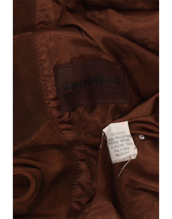 Conbipel Damen Wildledermantel UK 18 XL Braunes Leder