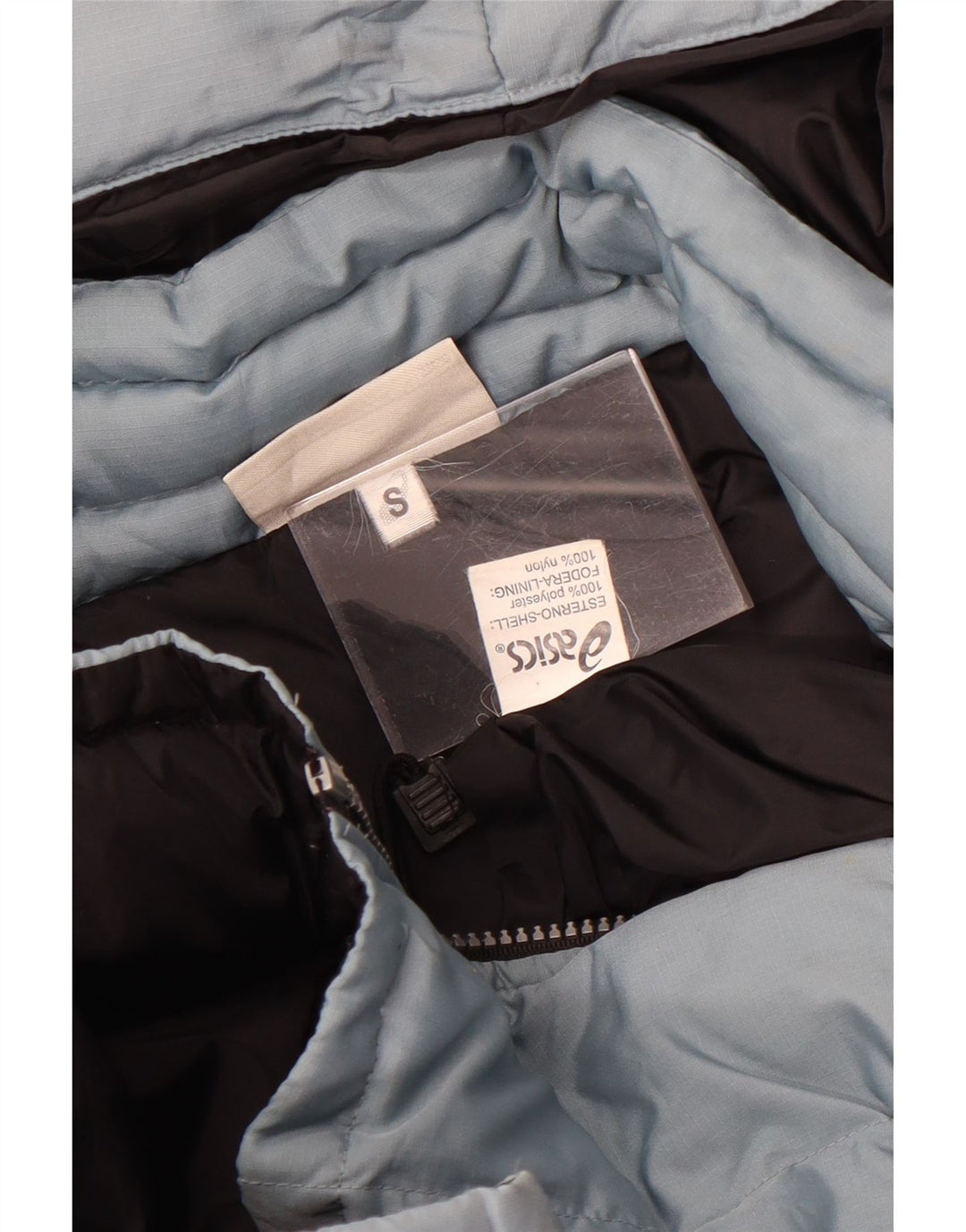 Asics Herren-Kapuzenjacke, wattiert, UK 36, Größe S, blau, Polyester