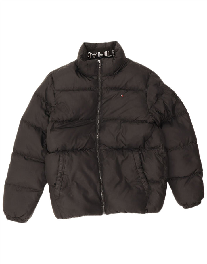 Tommy Hilfiger Wattierte Jacke für Jungen, 13–14 Jahre, schwarzes Polyester