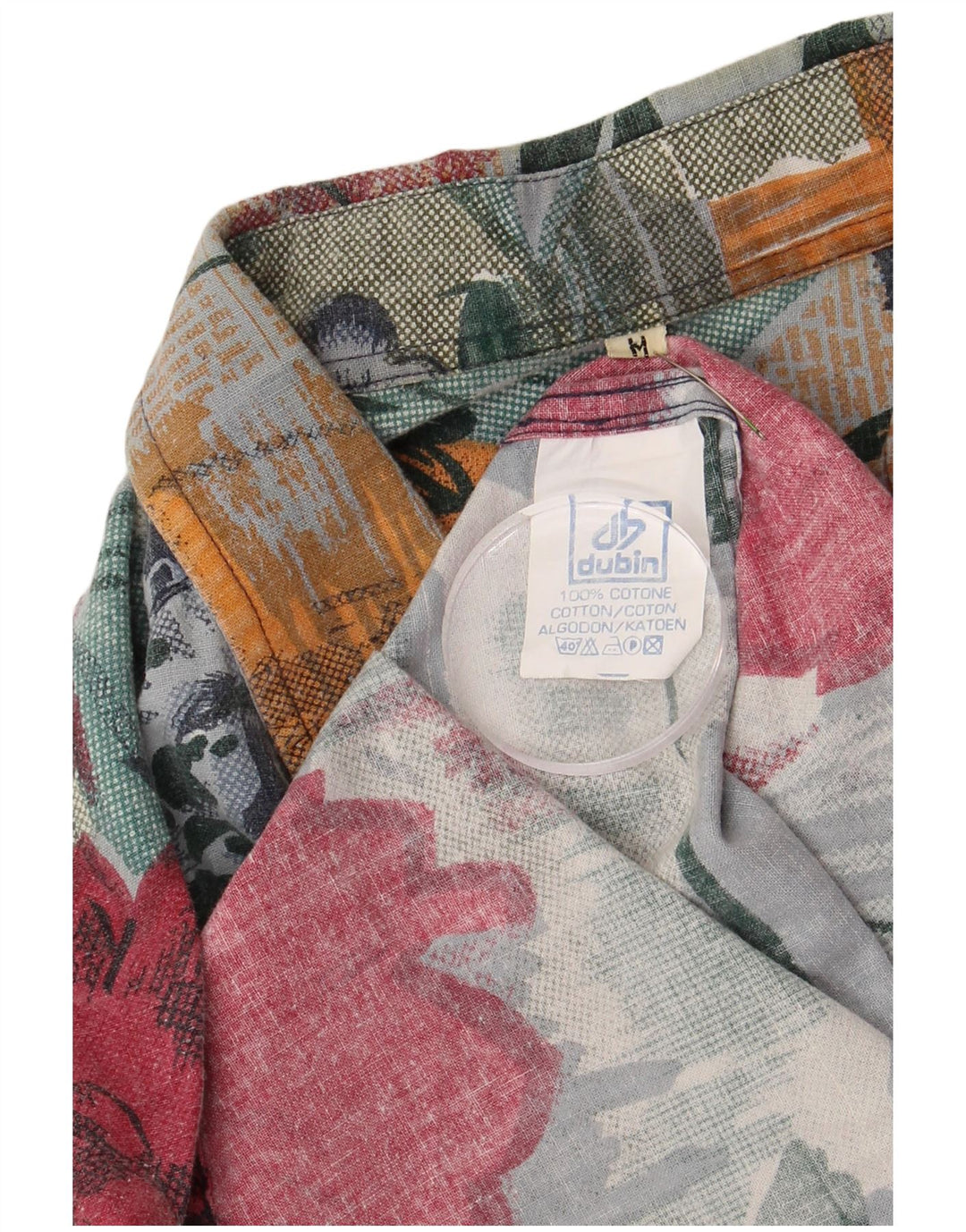 Dubin Herren-Kurzarmhemd, mittelgroß, mehrfarbig, geblümt, hawaiianische Baumwolle