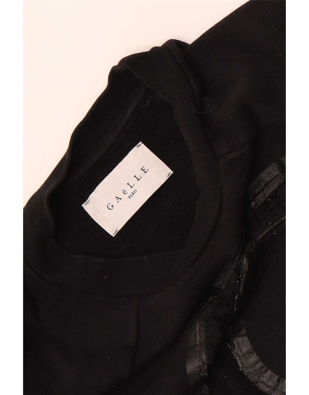 Gaelle Womens Graphic Sweatshirt Pullover UK 10 Small Schwarz