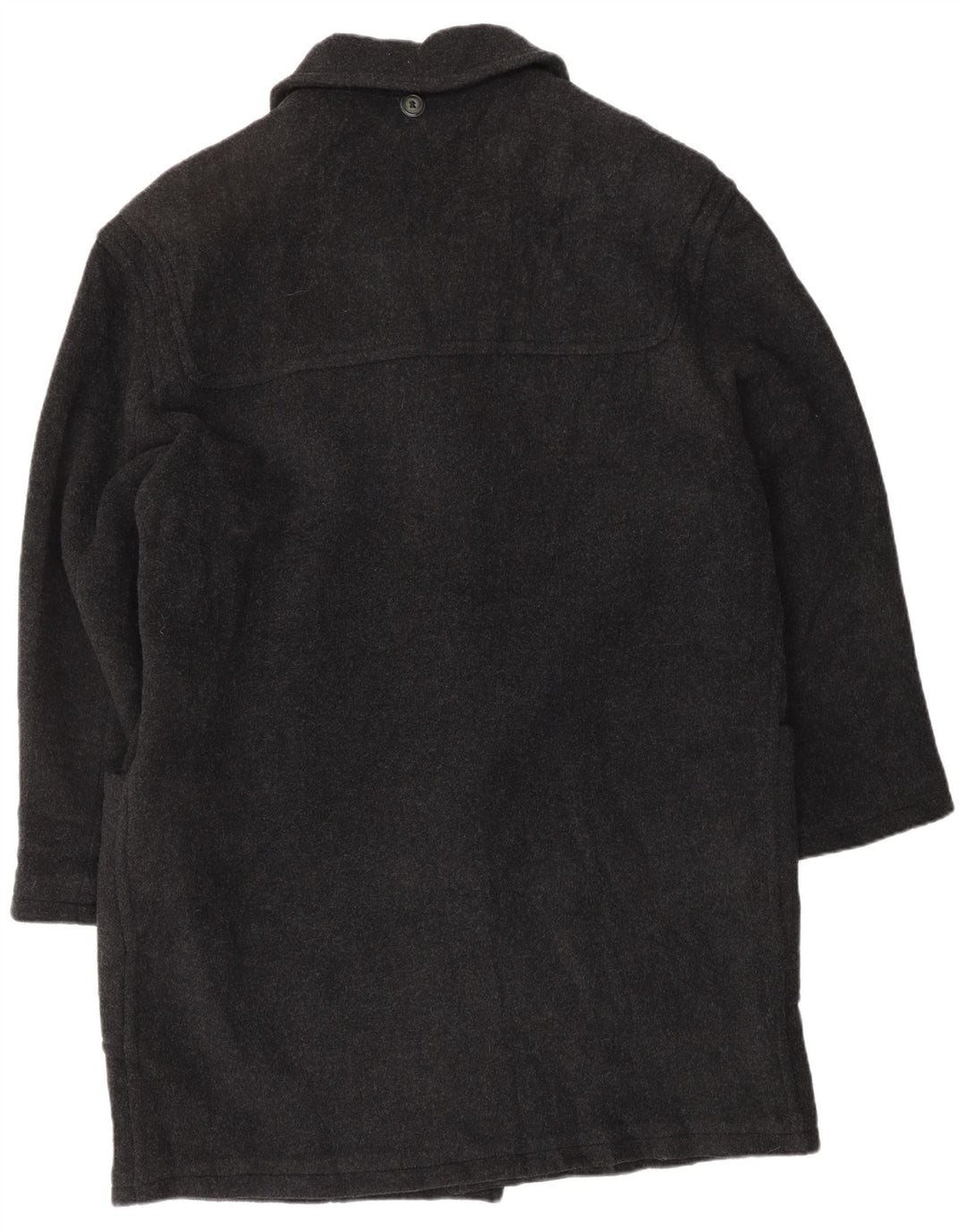 VINTAGE Herren Dufflecoat UK 46 3XL Graue Wolle