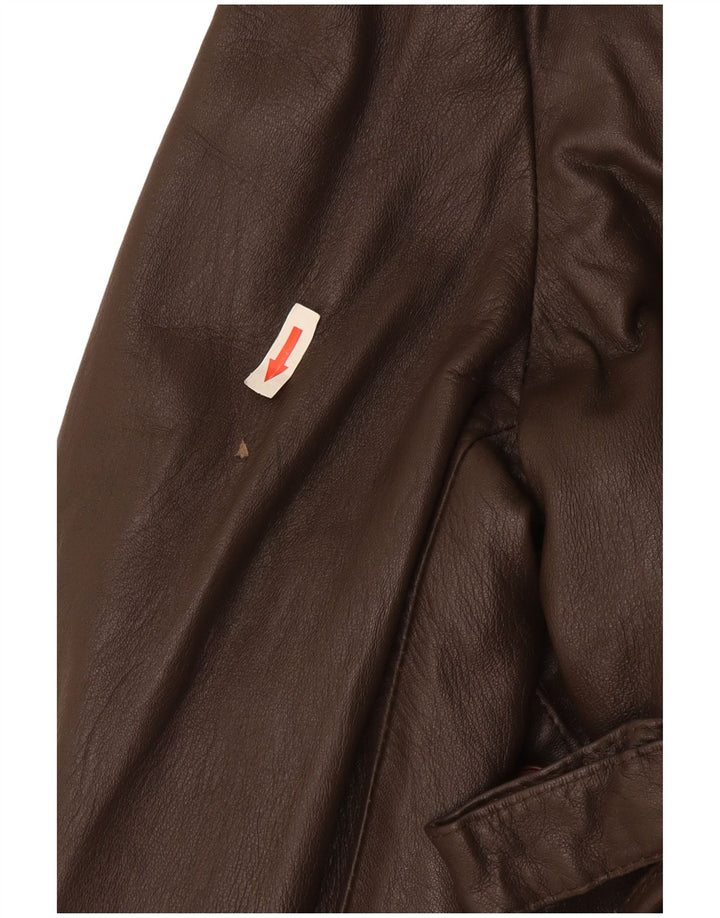 Vintage Damen Lederjacke IT 46 Großes braunes Leder