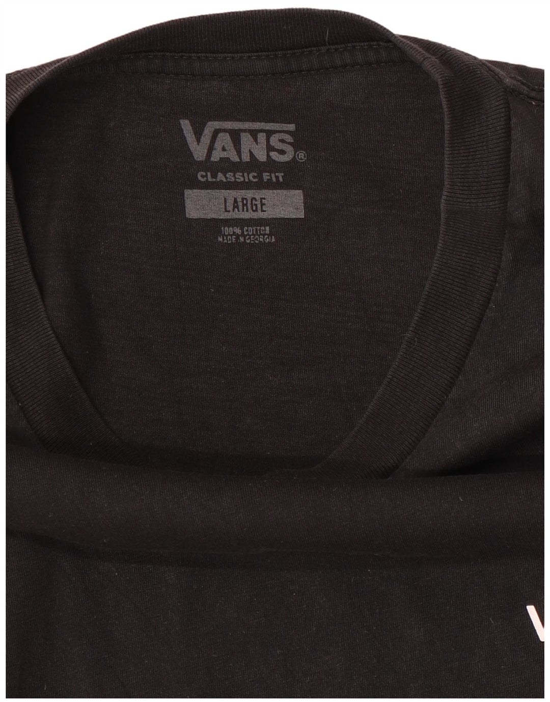 Vans Herren-T-Shirt mit klassischer Passform, groß, aus schwarzer Baumwolle