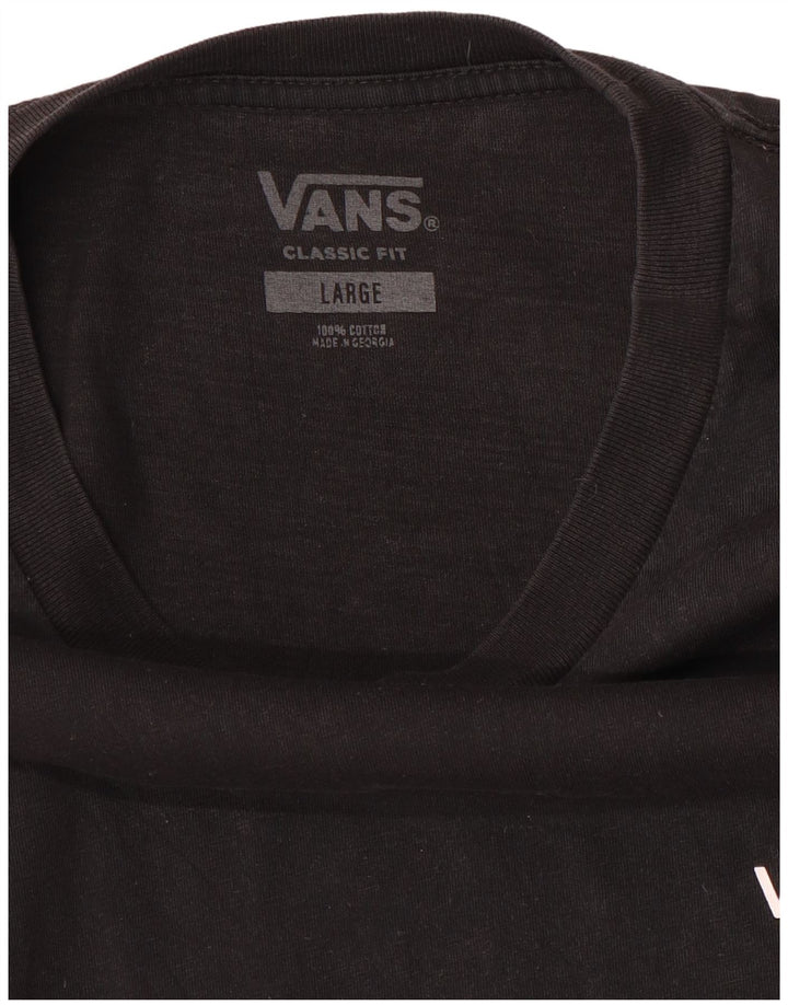 Vans Herren-T-Shirt mit klassischer Passform, groß, aus schwarzer Baumwolle