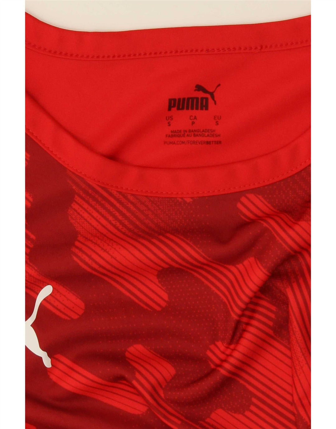 Puma Herren T-Shirt Top Small Rot Geometrisch