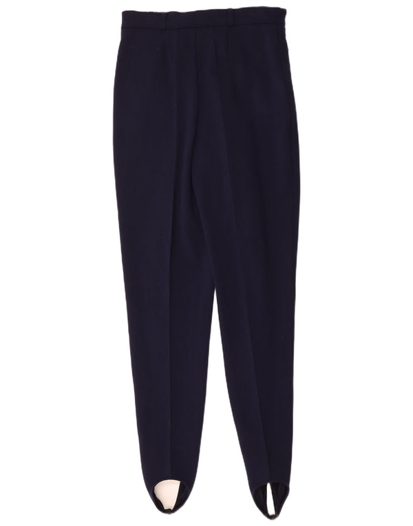 Fila Damen High Waist Stirrup Chino Hose IT 48 XL W32 L35 Marineblau