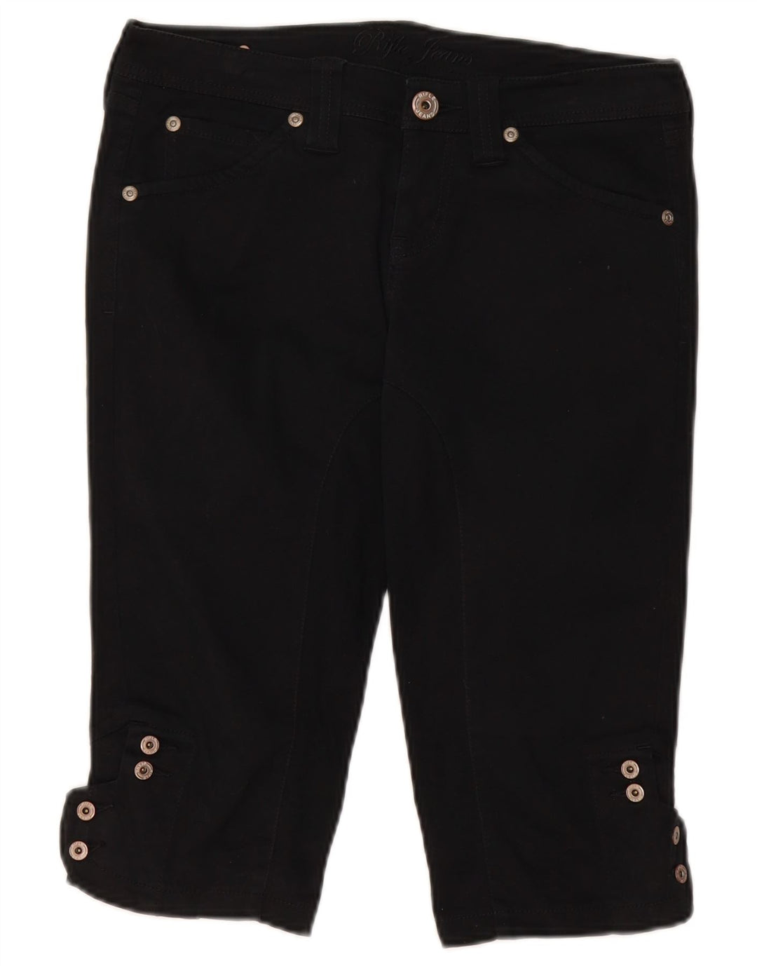 RIFLE Damen Bermudashorts W29 Mittelschwarze Baumwolle