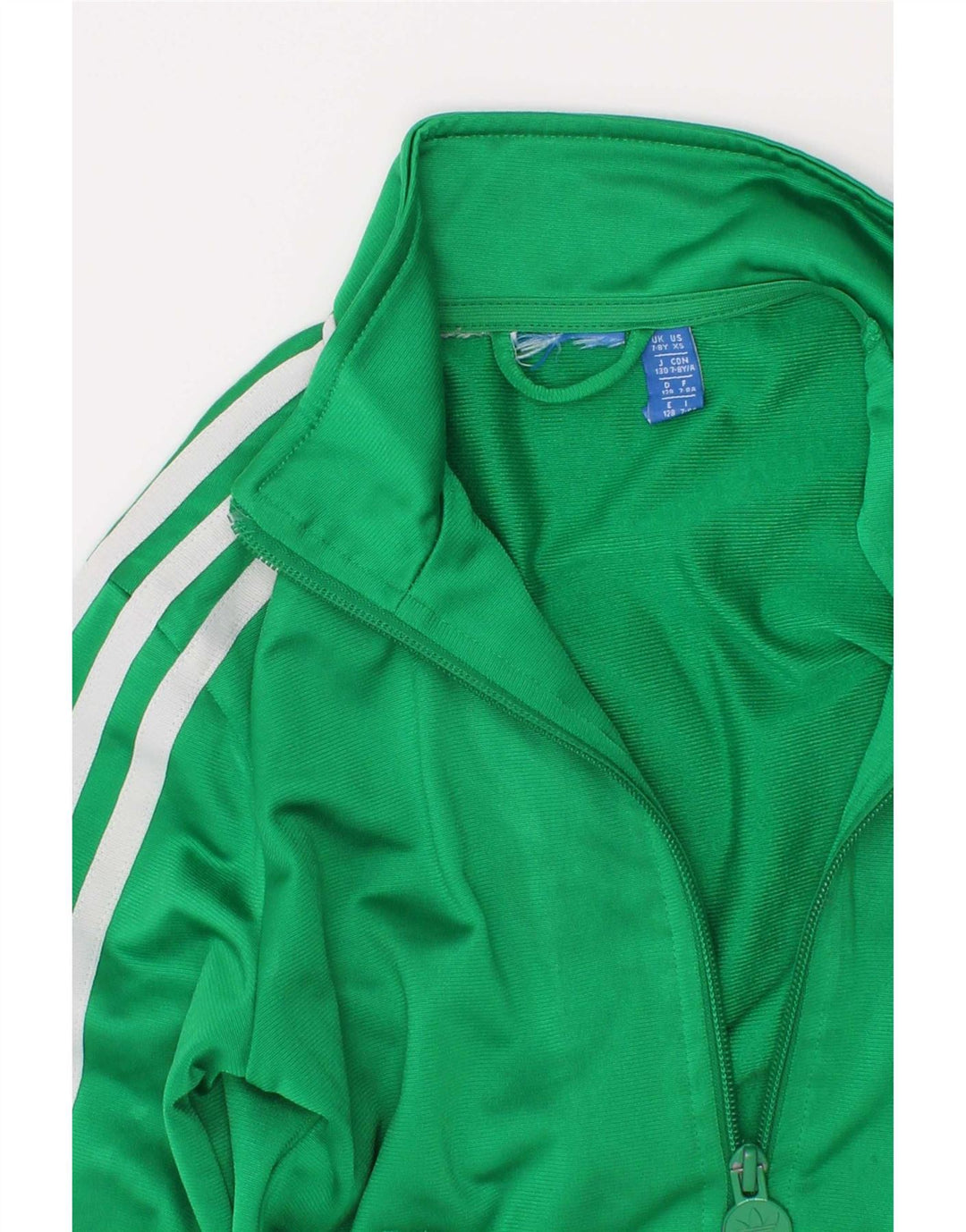 Adidas Jungen Grafik-Trainingsanzug-Top-Jacke, 7–8 Jahre, grünes Polyester