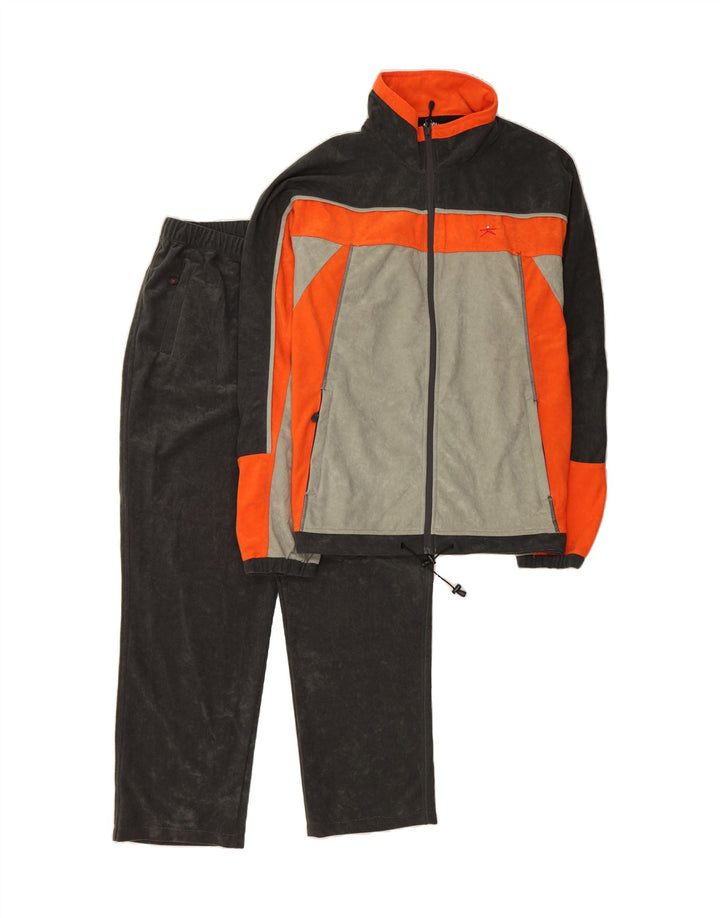 VINTAGE Mens Full Tracksuit 2XL  Grey Colourblock Polyester Vintage Vintage and Second-Hand Vintage from Messina Hembry 