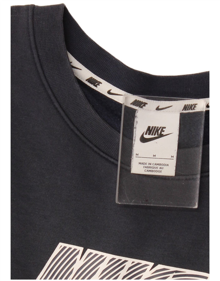 Nike Herren-Sweatshirt mit Grafik, mittelgroß, Marineblau, Farbblock