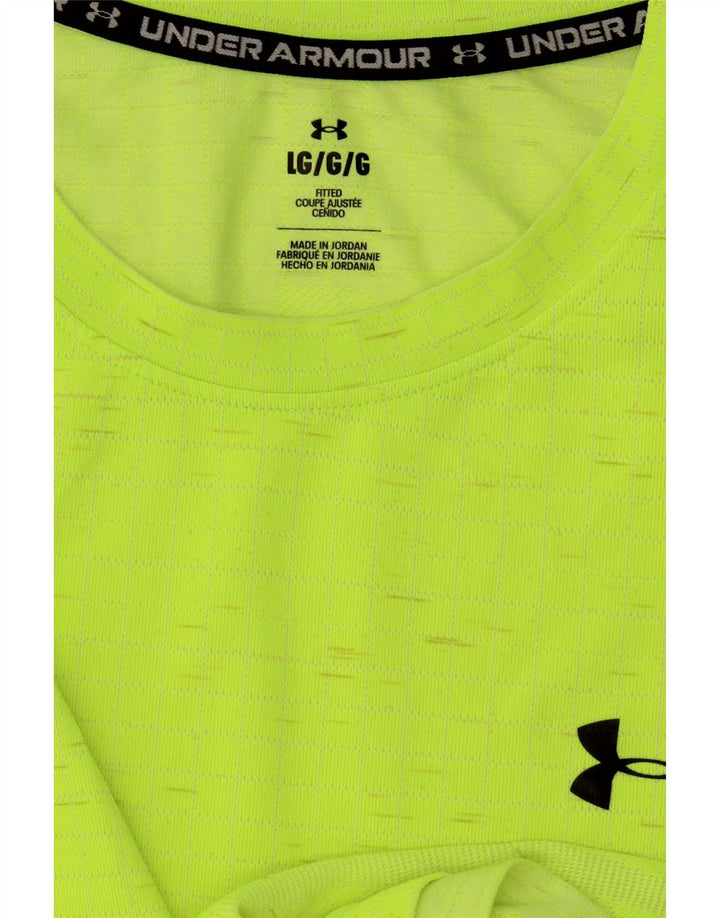 Under Armour Herren-T-Shirt mit tailliertem Schnitt, groß, gelb meliert