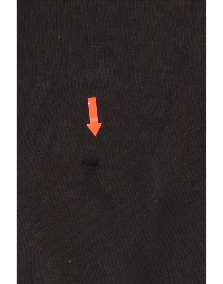 Fila Herren-Kapuzenpullover mit grafischem Reißverschluss, groß, aus schwarzer Baumwolle
