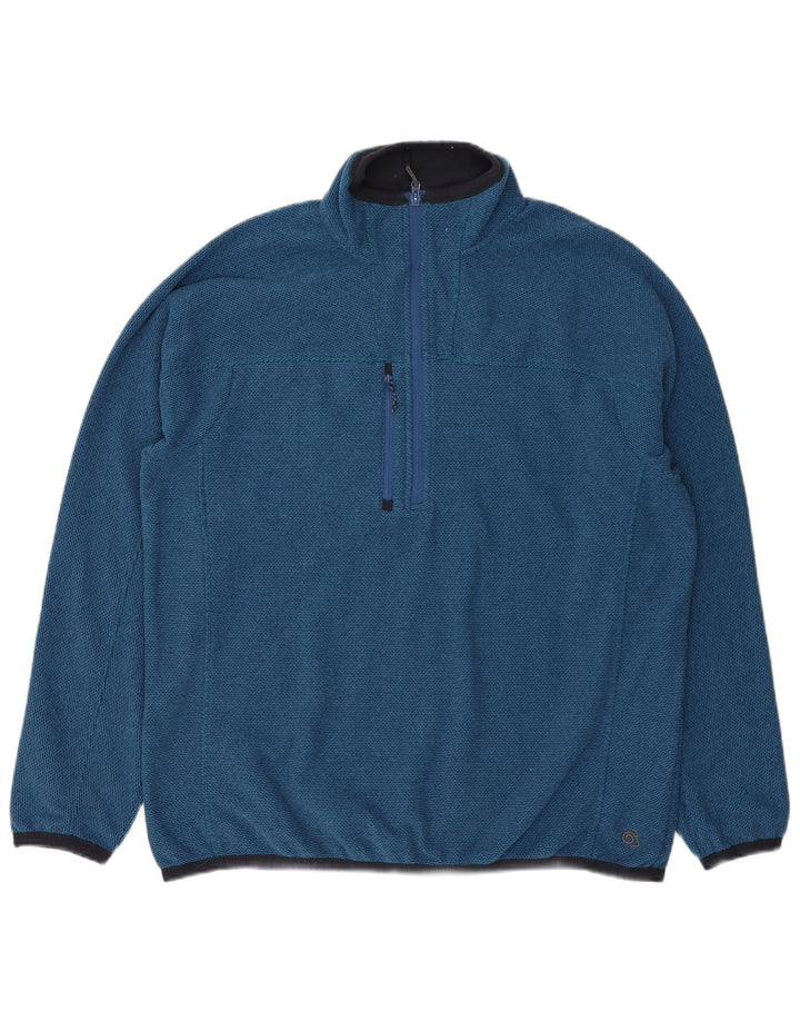 CRAGHOPPERS Herren-Fleecepullover mit Reißverschluss am Hals, XL, Blau, Polyester
