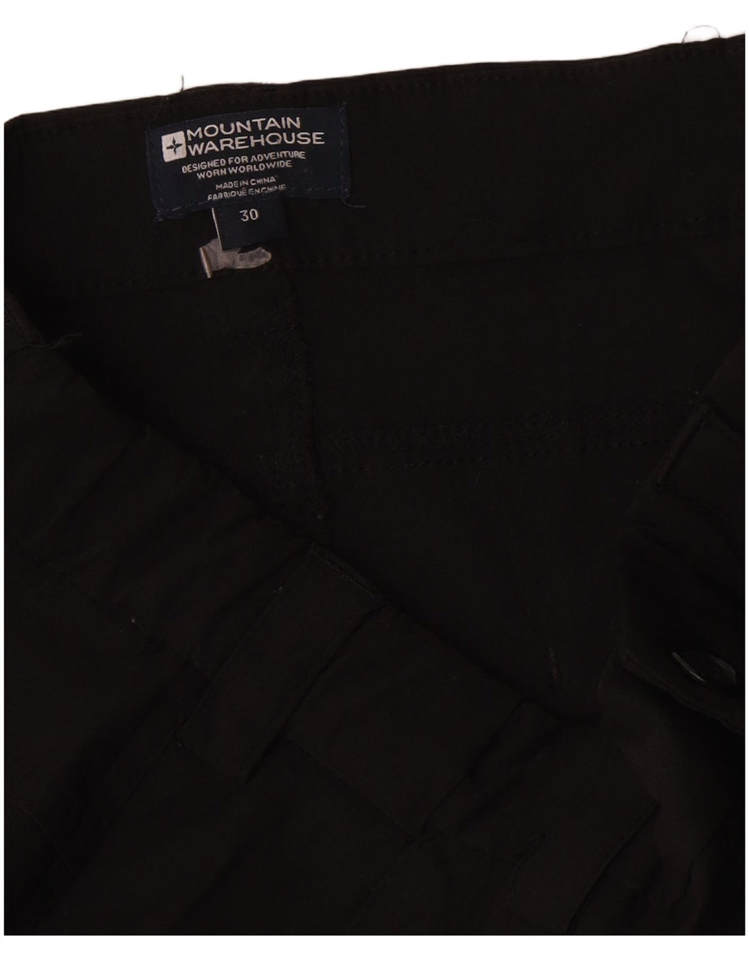 Mountain Warehouse Gerade Herren-Cargohose, W30, L33, schwarzes Nylon