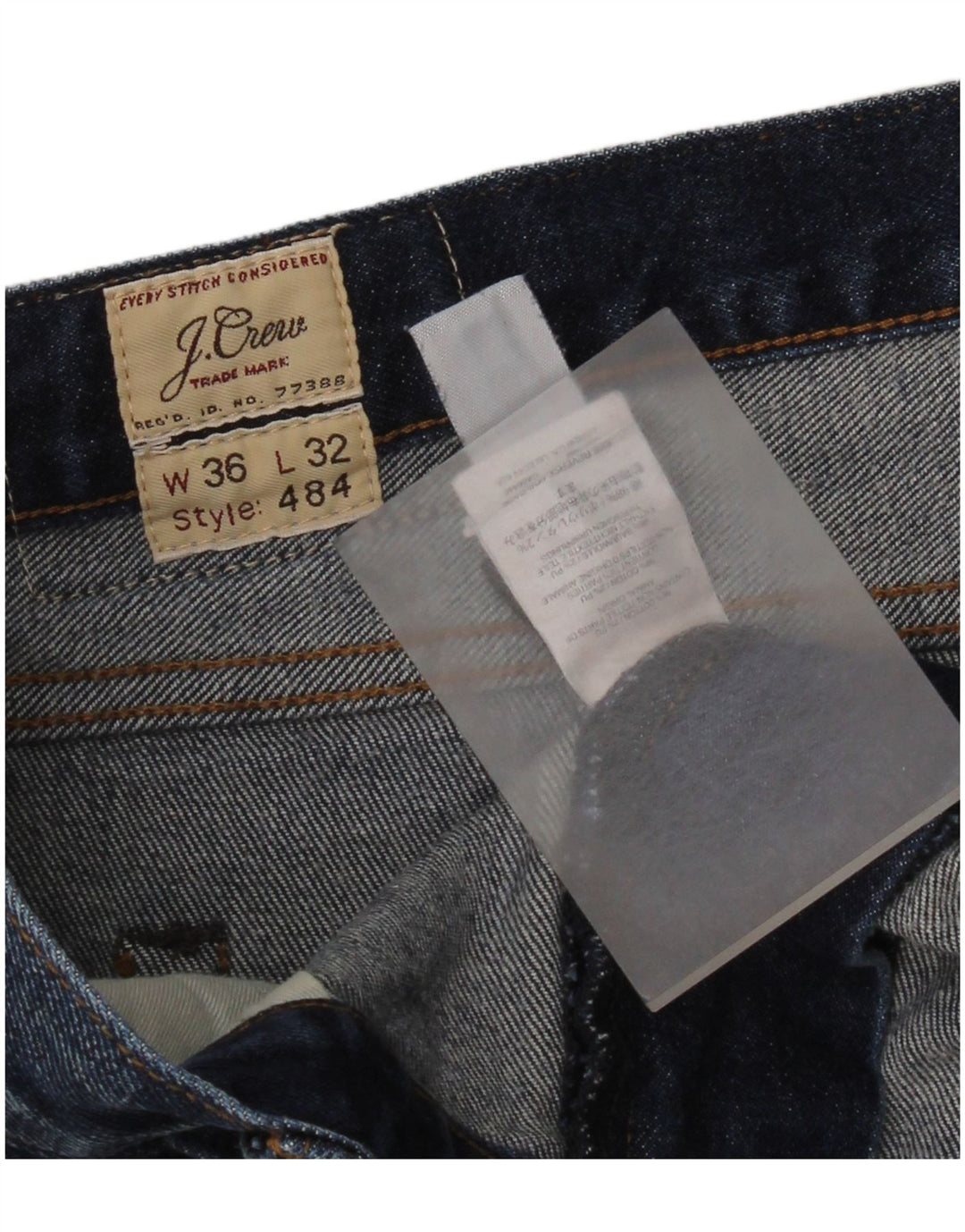 J. Crew Herren Slim Jeans W36 L32 Marineblau Baumwolle