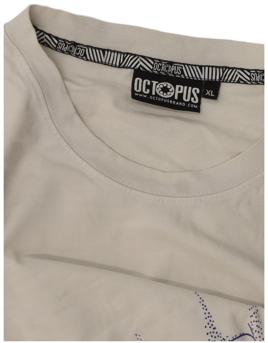 Octopus Herren Grafik-T-Shirt-Oberteil XL Weißer Tierdruck