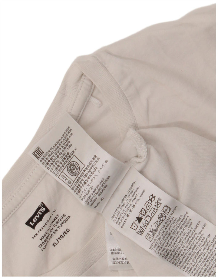 Levi's Herren-T-Shirt mit Grafik, XL, weiße Baumwolle