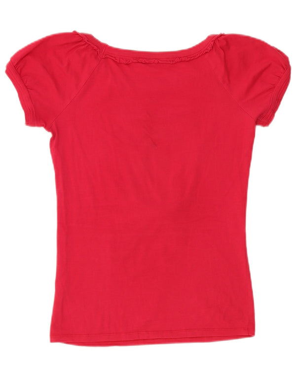 Liu Jo Grafik-T-Shirt für Damen, UK 10, Größe S, Rot, Baumwolle