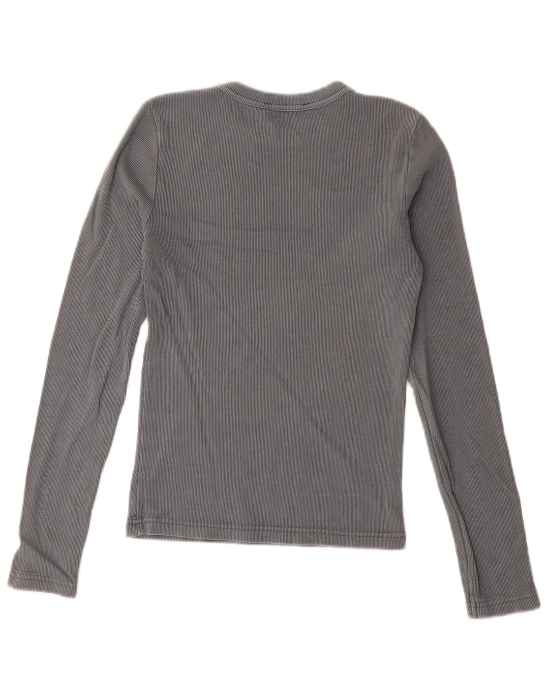 Zara Damen Top Langarm UK 12 Mittelgrau
