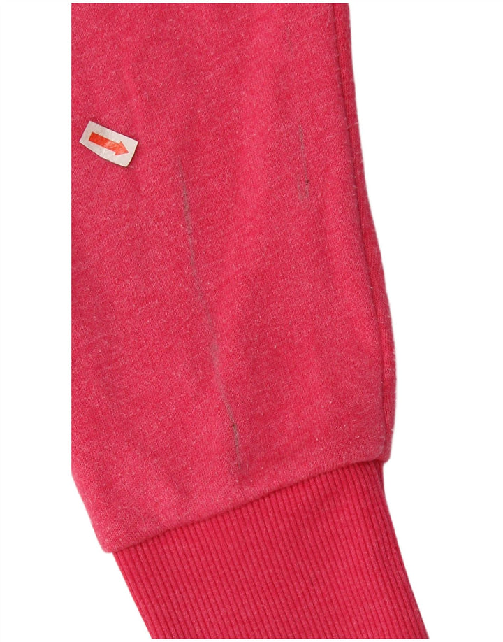 SUPERDRY Damen Kapuzenpullover UK 16 Large Rosa Polyester