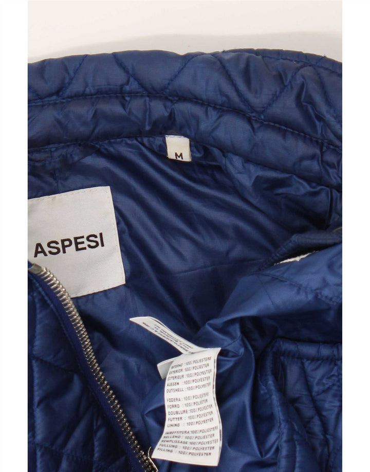 Aspesi Damen Steppjacke UK 12 Mittelblaues Polyester