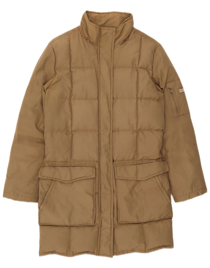Woolrich Damen Wattierter Mantel UK 10 Small Beige Nylon