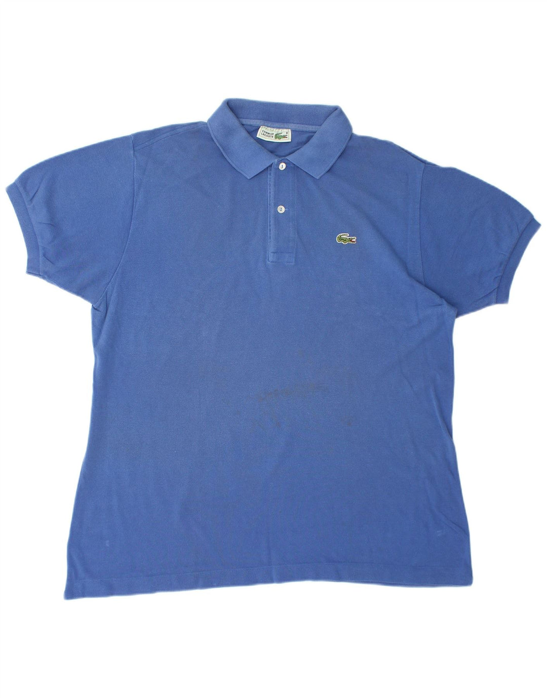 LACOSTE Herren Poloshirt Größe 7 2XL Blaue Baumwolle