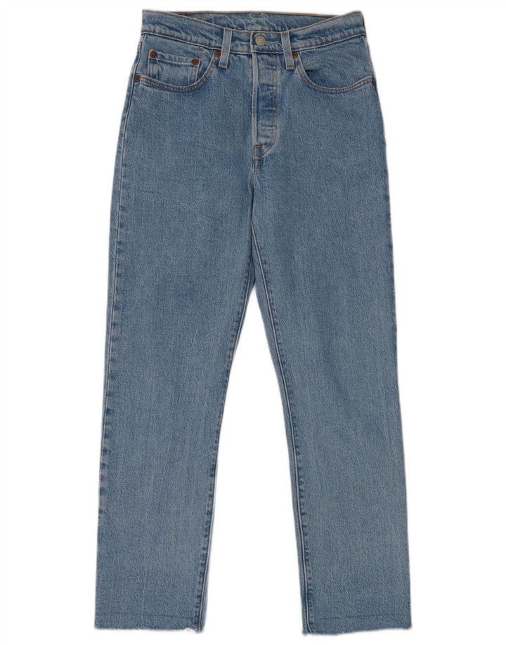 Levi's Damen 501 Straight Jeans W26 L28 Blaue Baumwolle
