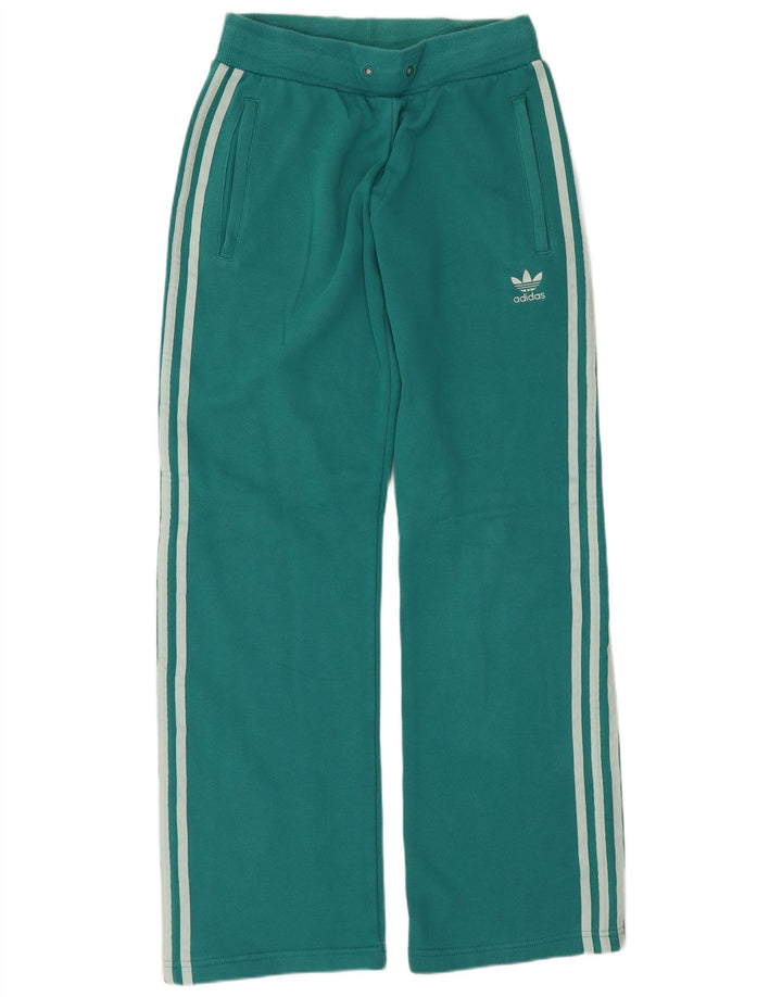 Adidas Damen Trainingshose UK 12 Mittelgrüne Baumwolle