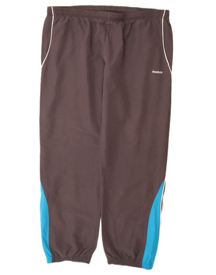 REEBOK Herren-Trainingshose, Jogginghose, XL, Grau, Colourblock-Polyester