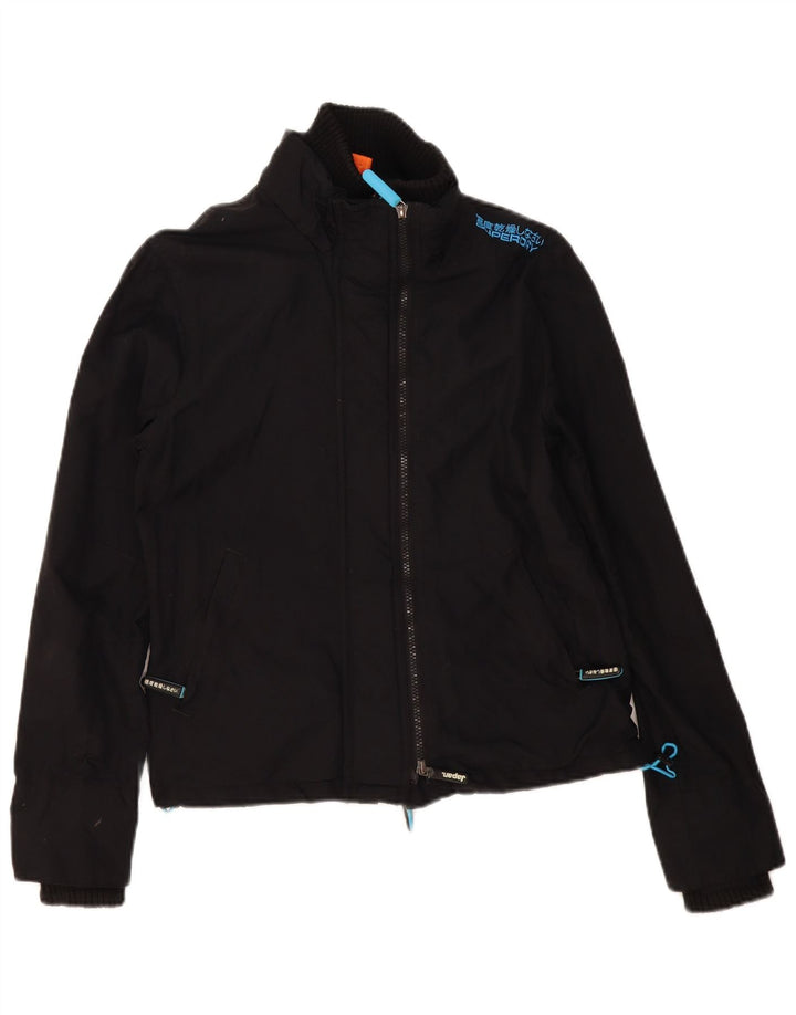 Superdry Damen The Windcheater Windjacke UK 16 Large Schwarz Nylon