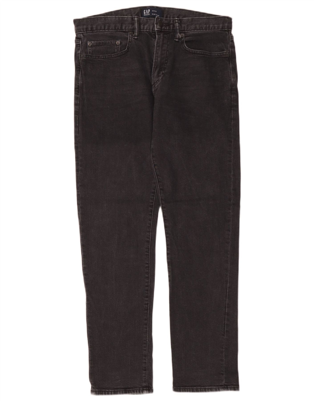 Gap Herren Slim Tapered Jeans W32 L32 Schwarze Baumwolle