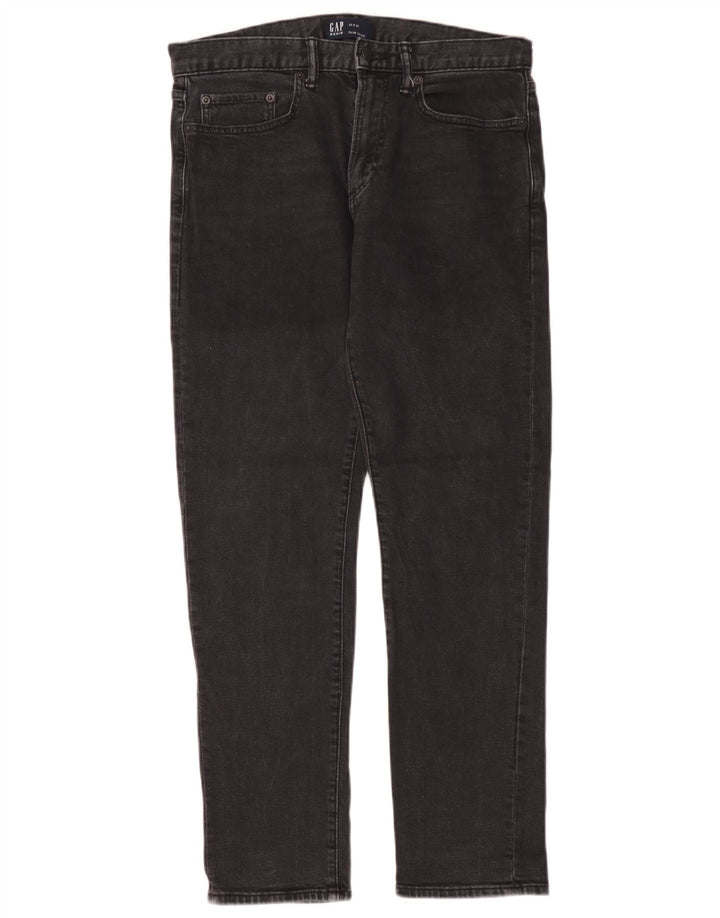 Gap Herren Slim Tapered Jeans W32 L32 Schwarze Baumwolle