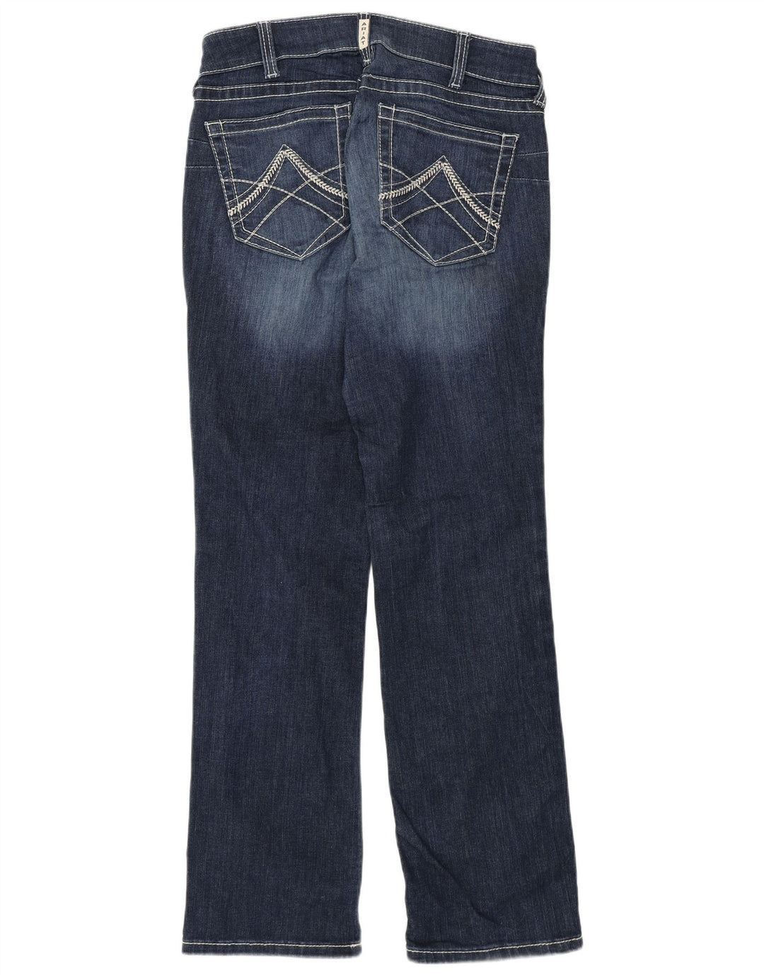 ARIAT Damen Straight Jeans W31 L32 Blaue Baumwolle