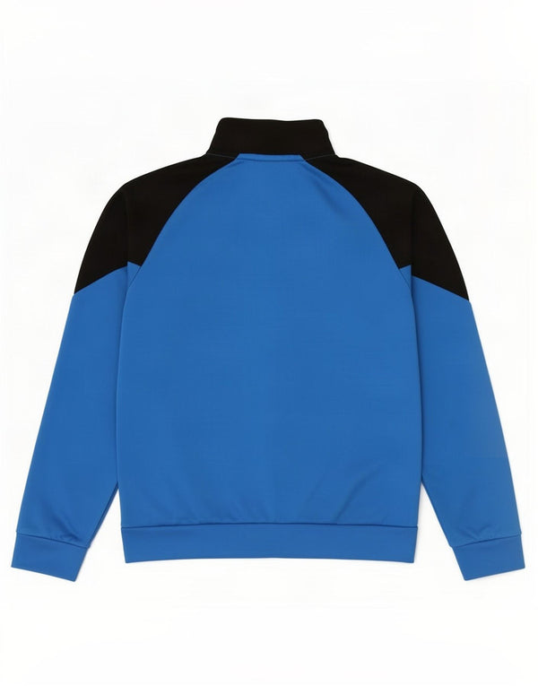Puma Jungen Grafik-Trainingsanzug-Top-Jacke, 9–10 Jahre, blaues Farbblockdesign
