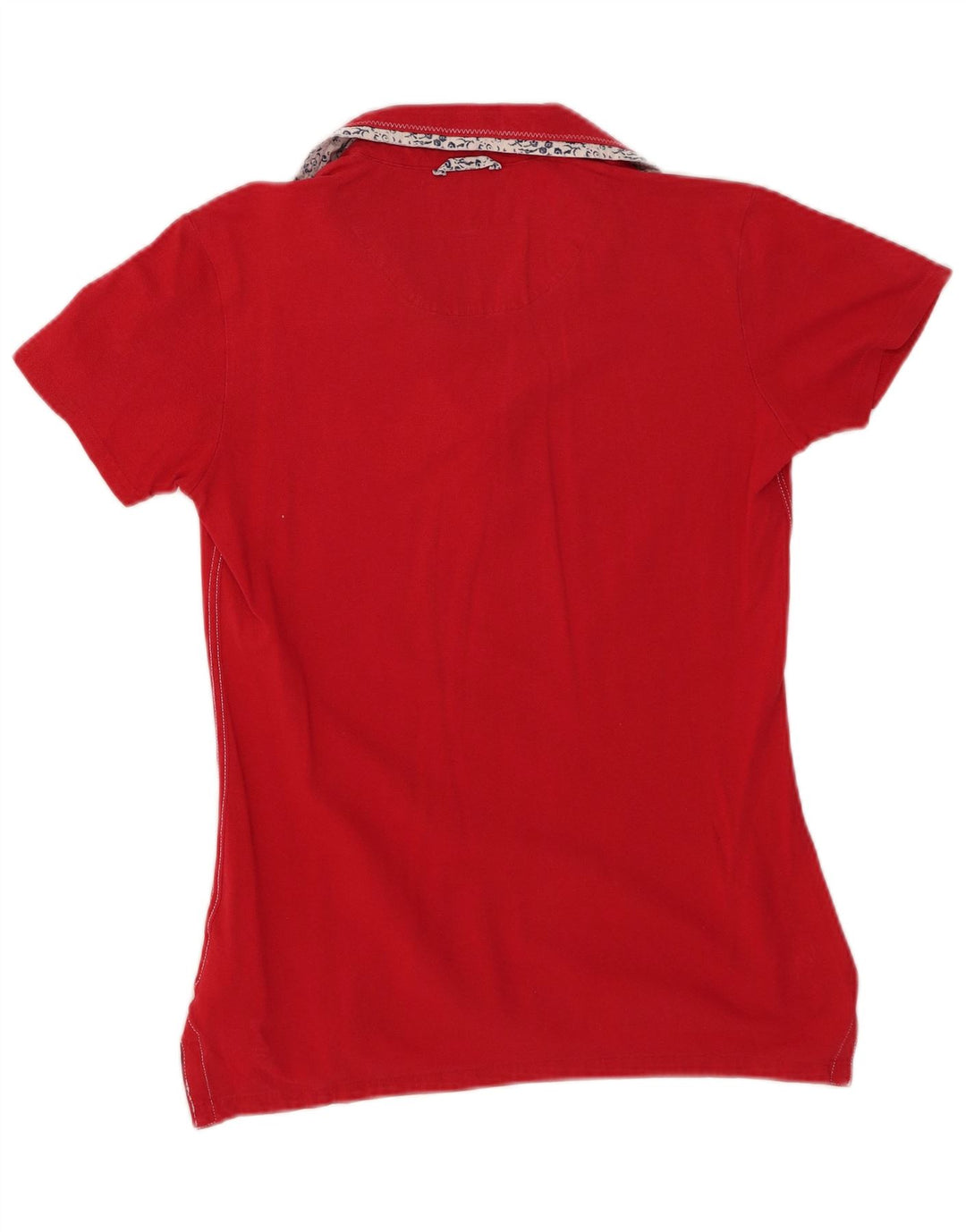 KAPPA Damen Poloshirt UK 14 Große rote Baumwolle
