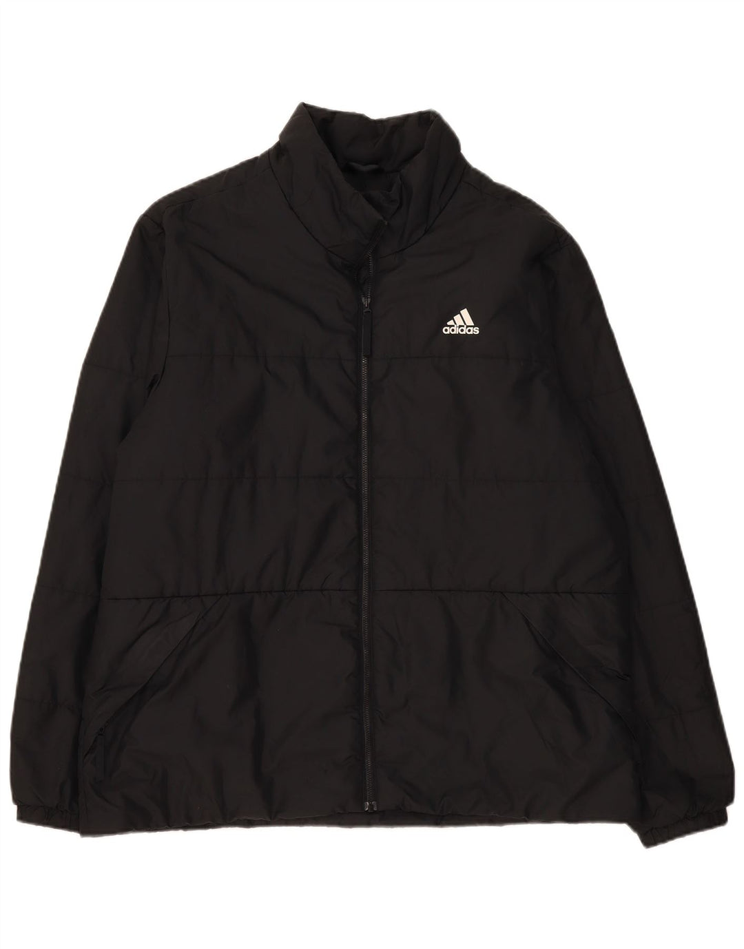 Adidas Herren Wattierte Jacke UK 42 XL Schwarz Polyester