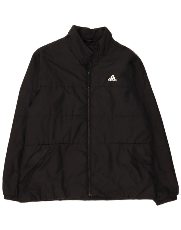 Adidas Herren Wattierte Jacke UK 42 XL Schwarz Polyester