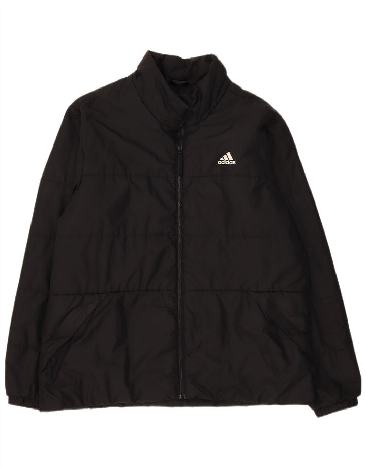Adidas Herren Wattierte Jacke UK 42 XL Schwarz Polyester