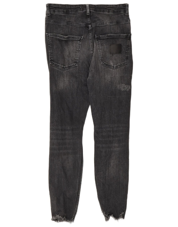 Zara Herren Distressed Skinny Jeans EU 38 Small W30 L26 Schwarz