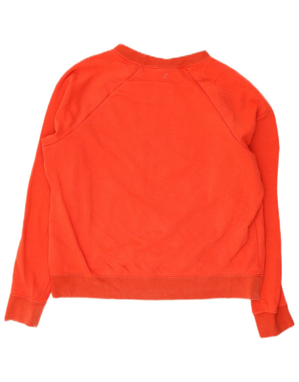 Nike Damen Grafik-Sweatshirt-Pullover UK 14 Mittelrote Baumwolle