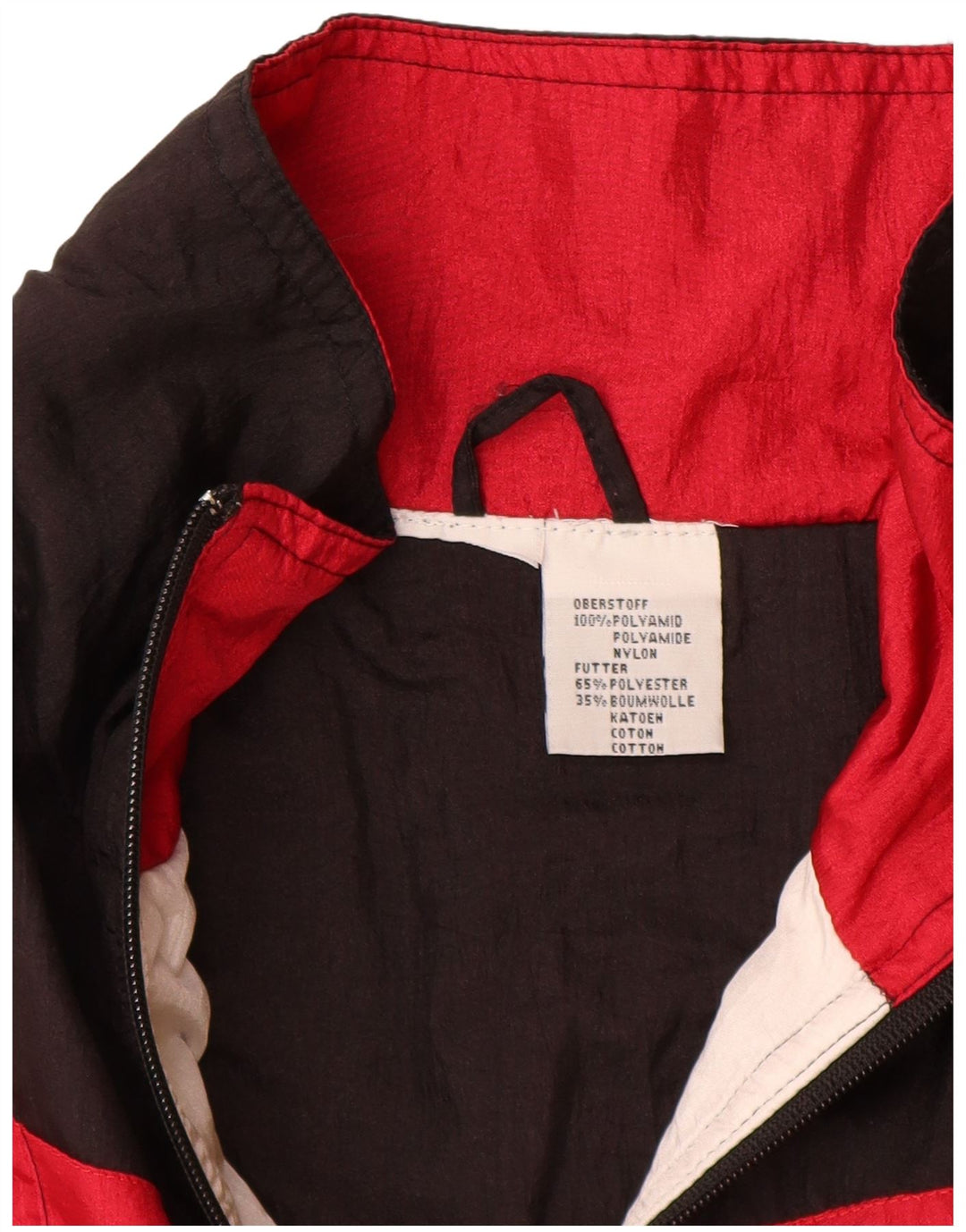 VINTAGE Herren-Trainingsanzug-Oberteil, Jacke, XL, mehrfarbig, Colourblock-Polyamid