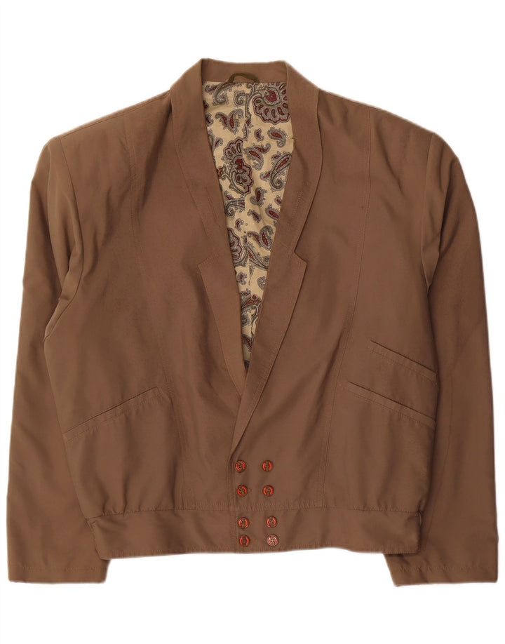 Mancini Herren Zweireihige Bomberjacke UK 42 XL Beige Polyester