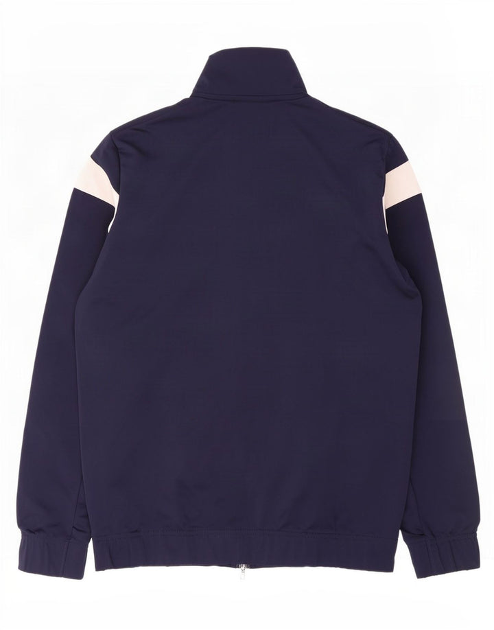 Puma Herren-Trainingsanzug-Top-Jacke, mittelblaues Farbblock-Polyester